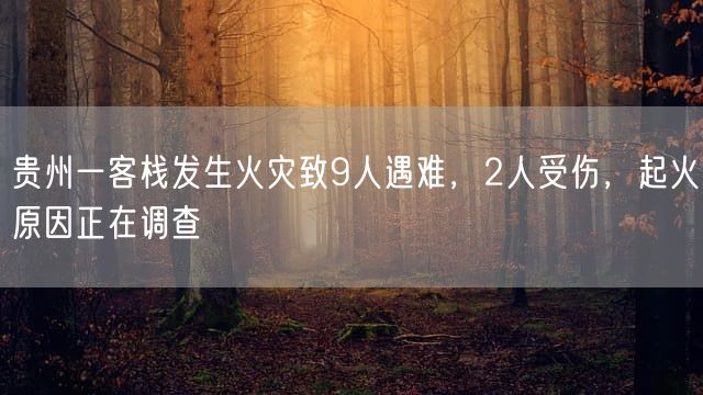 贵州一客栈发生火灾致9人遇难，2人受伤，起火原因正在调查