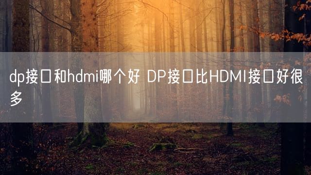 dp接口和hdmi哪个好 DP接口比HDMI接口好很多