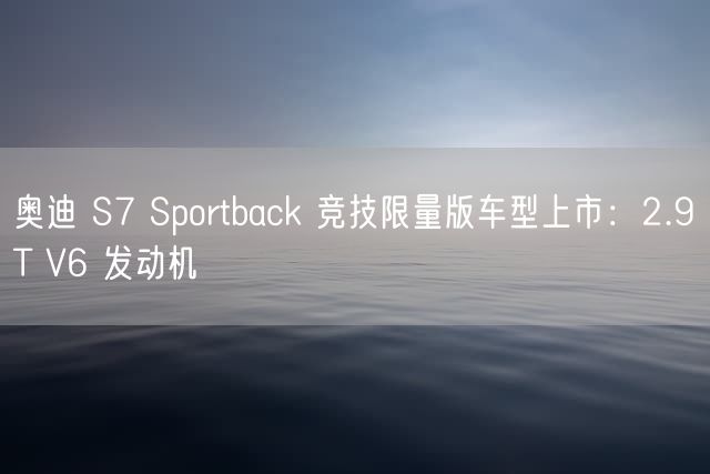 奥迪 S7 Sportback 竞技限量版车型上市：2.9T V6 发动机