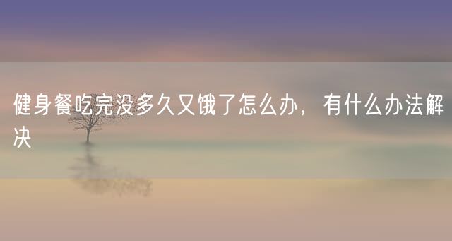 健身餐吃完没多久又饿了怎么办，有什么办法解决