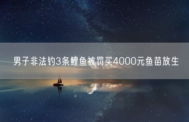 男子非法钓3条鲤鱼被罚买4000元鱼苗放生