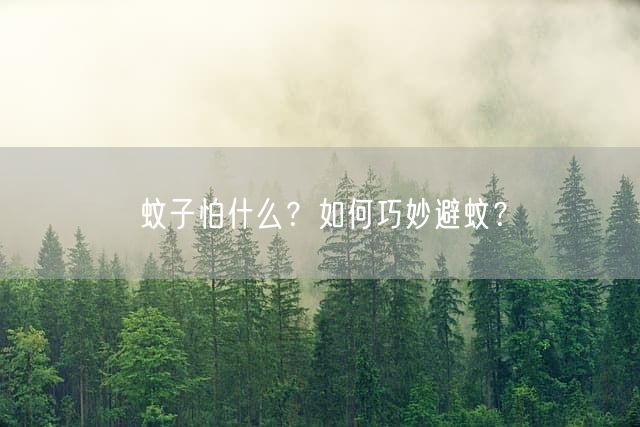 蚊子怕什么？如何巧妙避蚊？