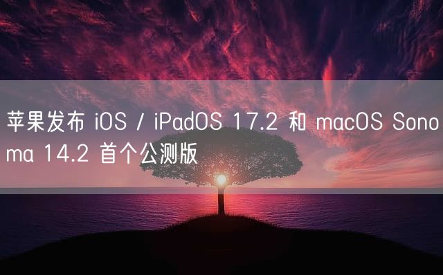 苹果发布 iOS / iPadOS 17.2 和 macOS Sonoma 14.2 首个公测版