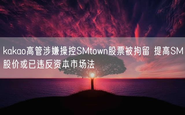 kakao高管涉嫌操控SMtown股票被拘留 提高SM股价或已违反资本市场法